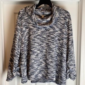 Westbound Grey/Black Cowl Neck Sweater